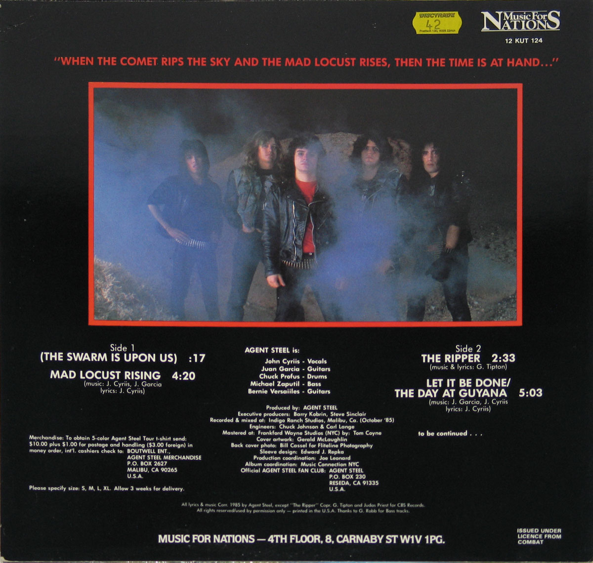 High Resolution Photo #11 AGENT STEEL Mad Locust https://vinyl-records.nl 